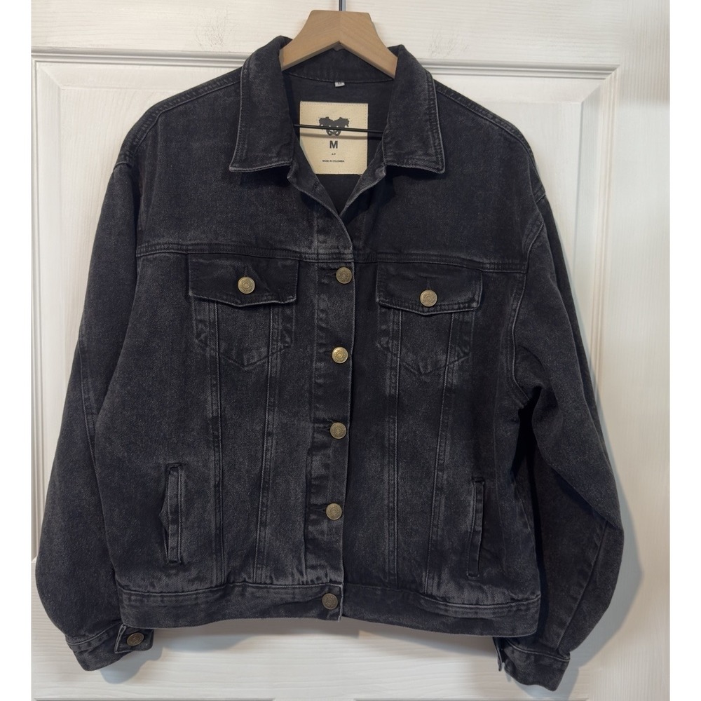 Yo Soy La Obra De Arte Denim Black Jacket Medium